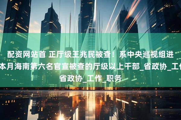 配资网站首 正厅级王兆民被查！系中央巡视组进驻后，本月海南第六名官宣被查的厅级以上干部_省政协_工作_职务
